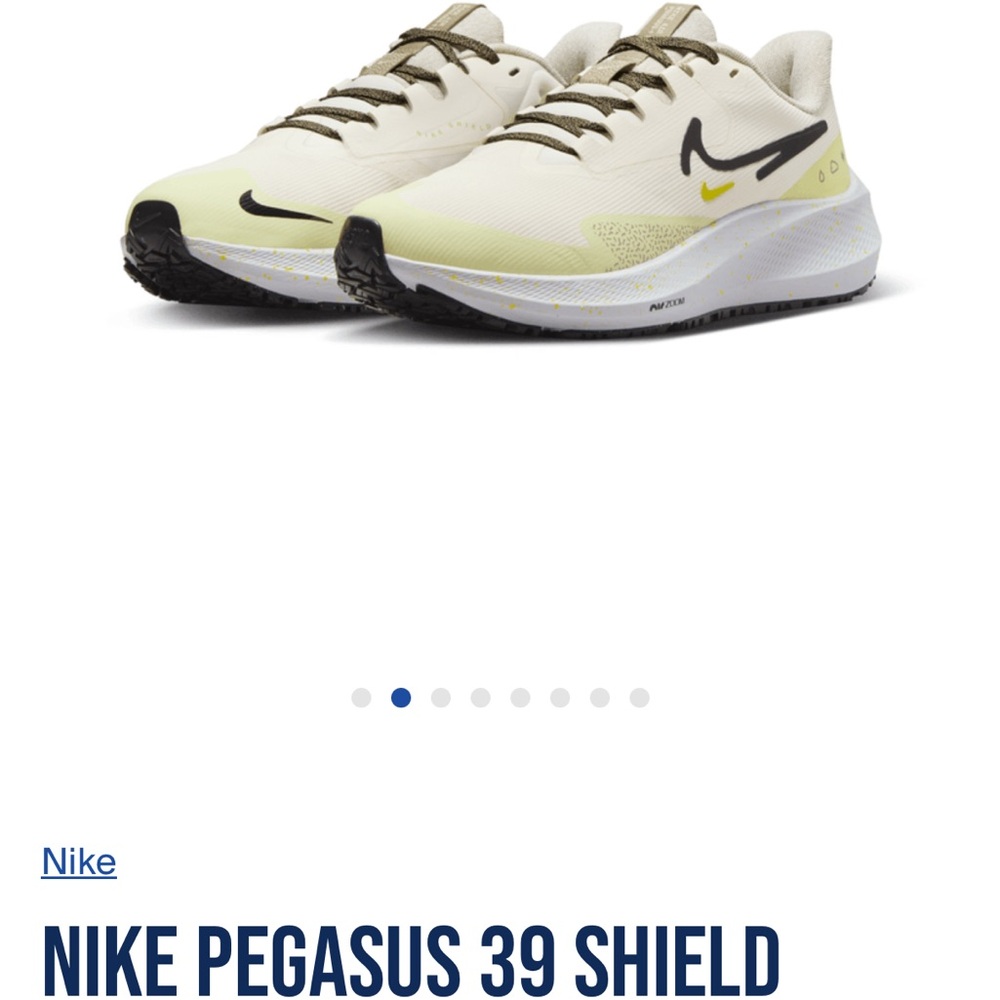 Nike Pegasus 39 Shield Sneakers - Cream and Yellow